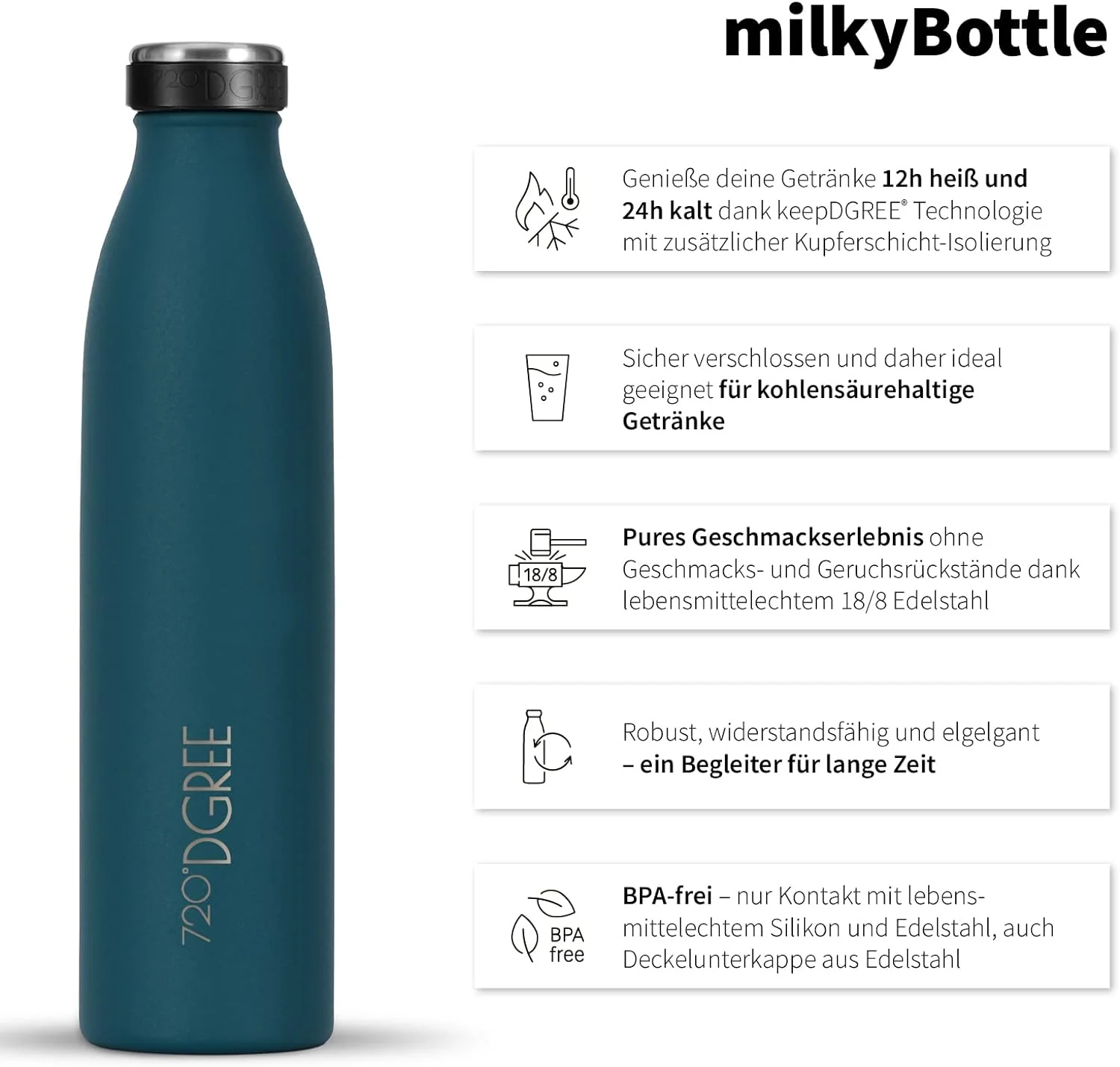 milkyBottle | Elegante & stylische Isolierflasche aus Edelstahl - Image 102