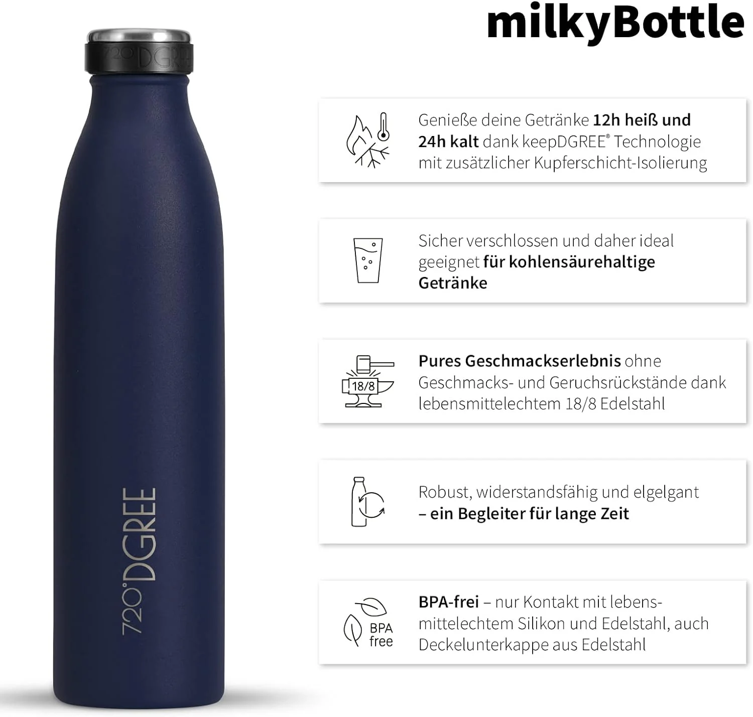 milkyBottle | Elegante & stylische Isolierflasche aus Edelstahl - Image 107