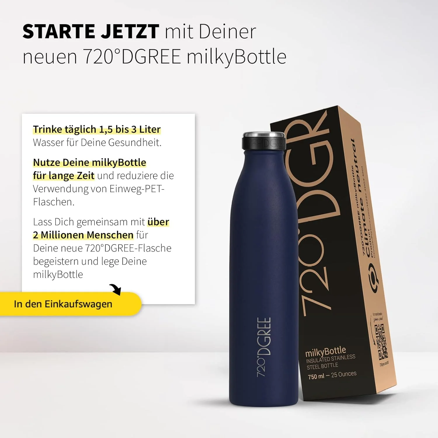 milkyBottle | Elegante & stylische Isolierflasche aus Edelstahl - Image 110