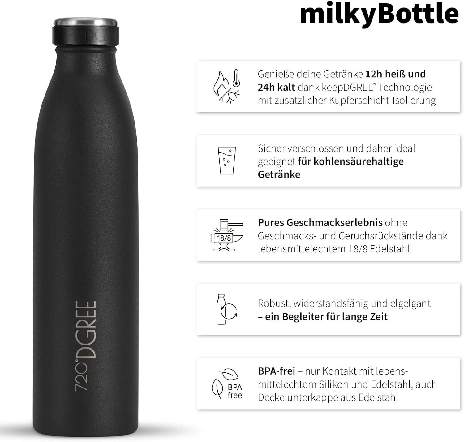 milkyBottle | Elegante & stylische Isolierflasche aus Edelstahl - Image 112