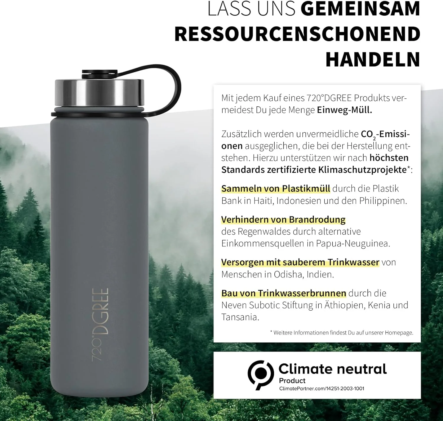 noLimit | Isolier Trinkflasche aus Edelstahl inkl. Sportdeckel - Image 95