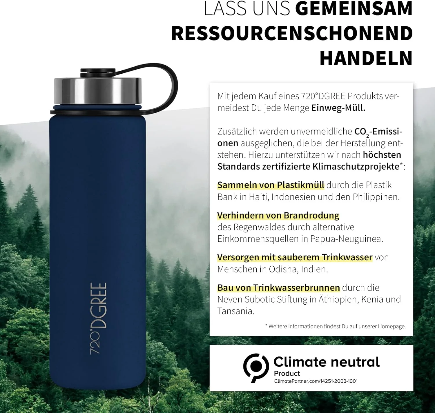 noLimit | Isolier Trinkflasche aus Edelstahl inkl. Sportdeckel - Image 99