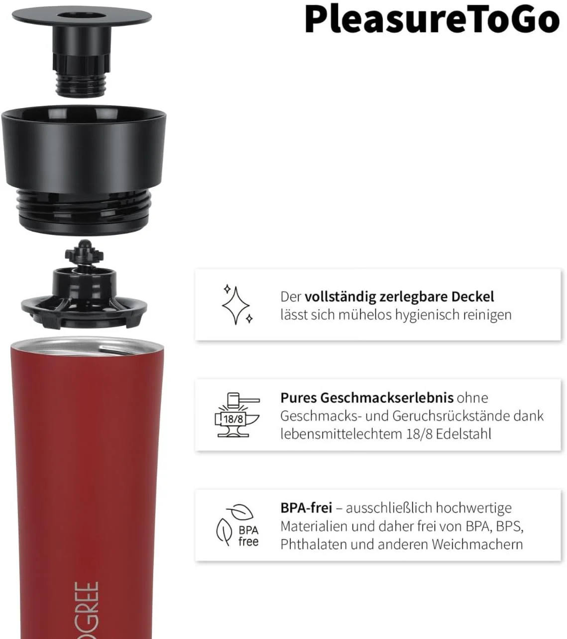 PleasureToGo 2.0 - Edelstahl Thermo-Kaffeebecher - Image 30