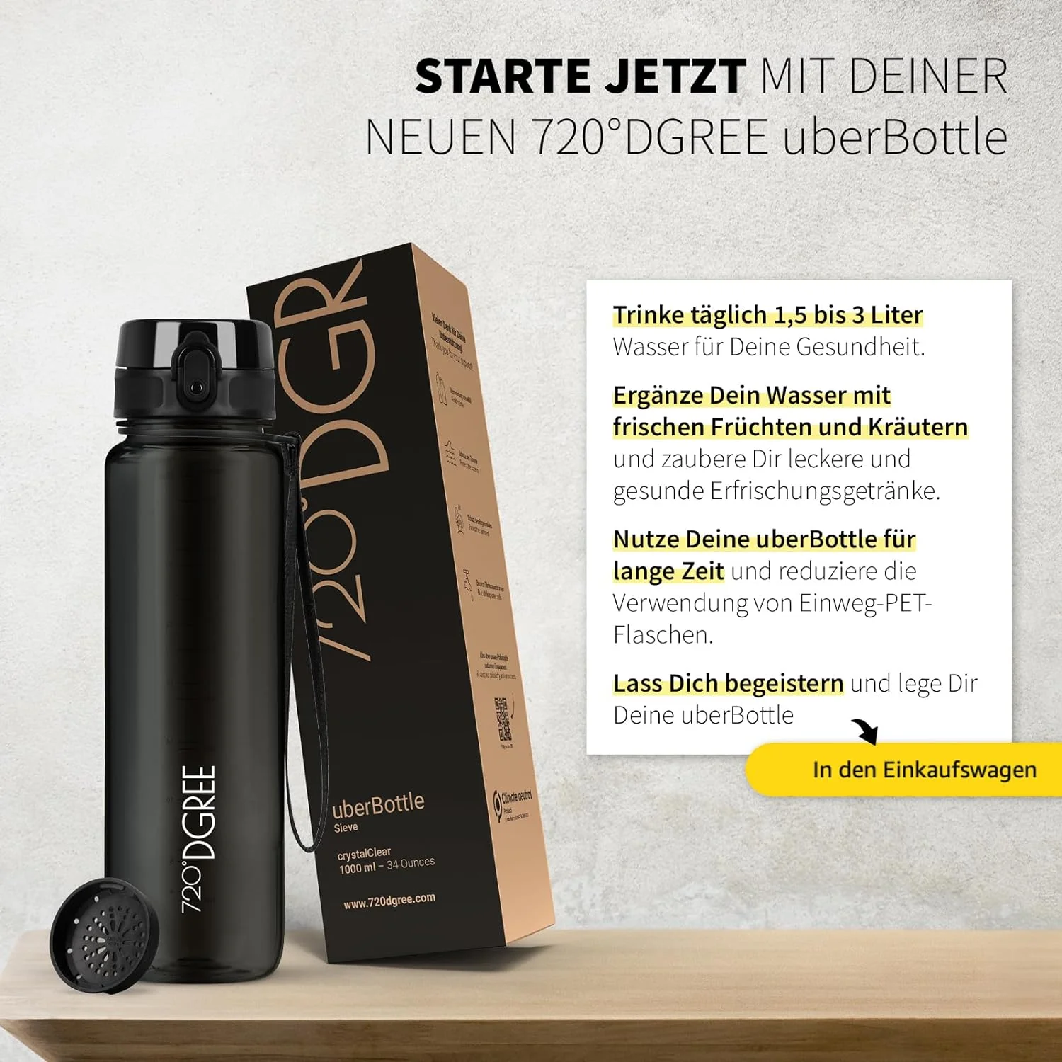 uberBottle Trinkflasche | crystalClear Sieb - Image 93