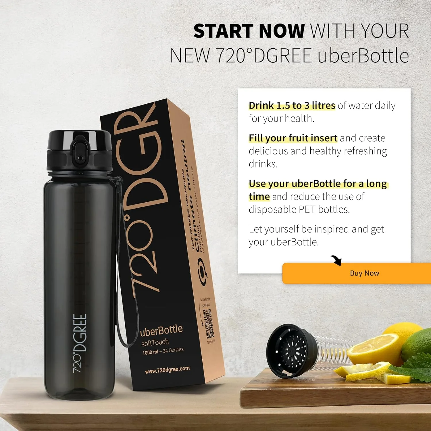 uberBottle Trinkflasche | crystalClear Fruchtbehälter - Image 89