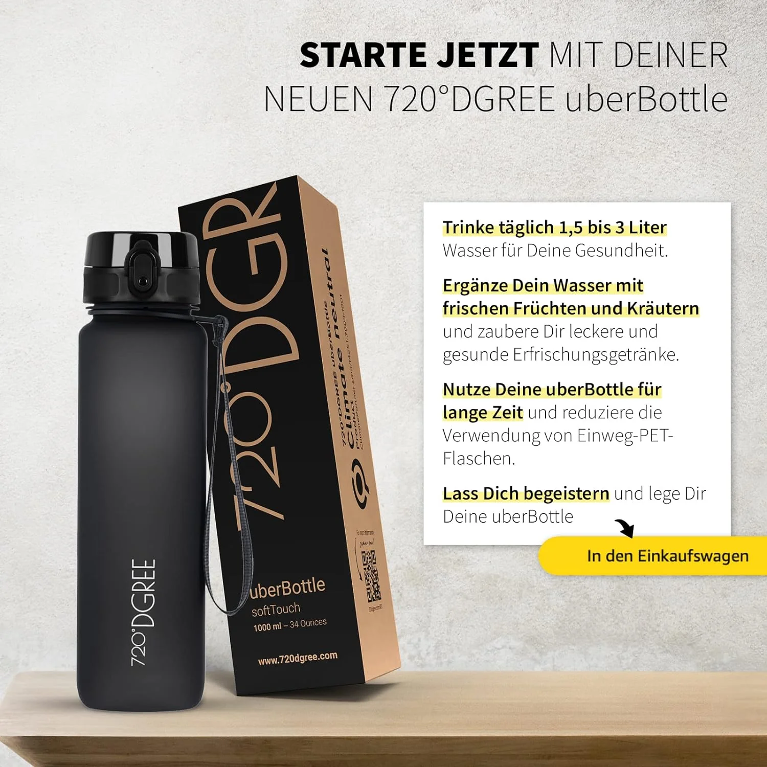 uberBottle Trinkflasche | softTouch Sieb - Image 92