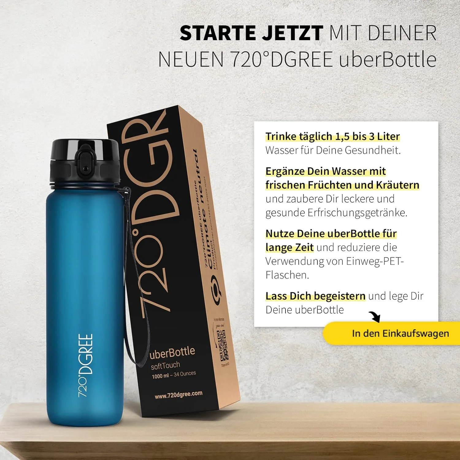 uberBottle Trinkflasche | softTouch Sieb - Image 96